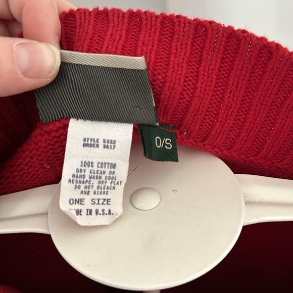 525 America made in the USA poncho sweater pocket red O/S - Picture 7 of 7